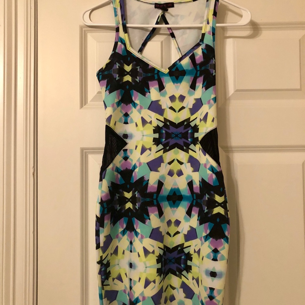 Geometric bodycon mini dress
